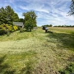 very back of property