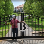 Front entry steel gate