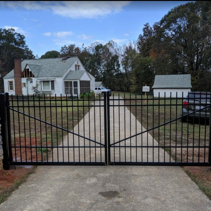 Steel front gate