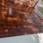 Tiger wood deck refinishing