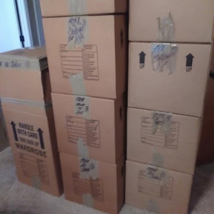 Packed boxes