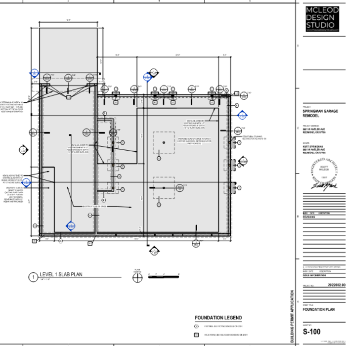 Foundation Plan with detailing