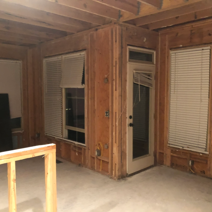 Three story home flood