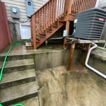 Porch and stairs of a driveway