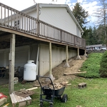 Replacing and level for placement of deck 4x4s