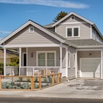 Custom home on narrow lot