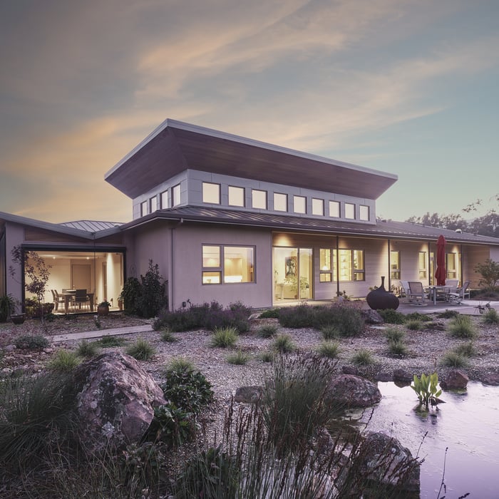 Exterior at dusk