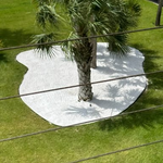 12 tons of White Beach Sand Installed with Edging