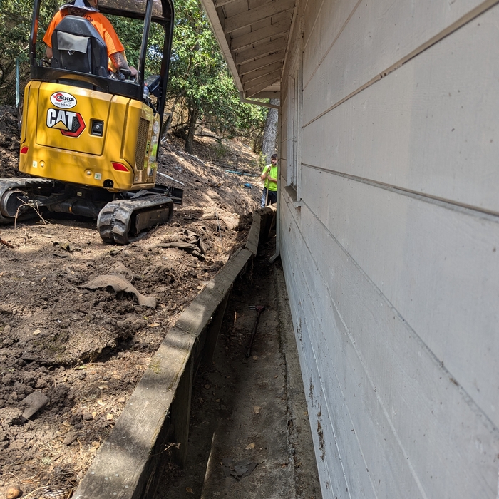 Alamo retaining wall