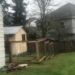 Finished Fence at corner of property