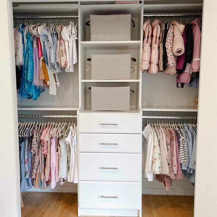 Kids closet After Organize to Inspire