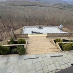 Stoned fire pit area