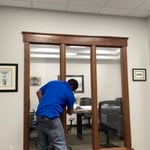Window glass cleaning