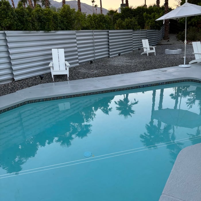 Powerwash around pool