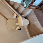 Stairlift at bottom of stairs