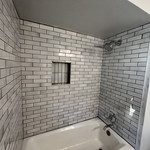 New tile and finish plumbing