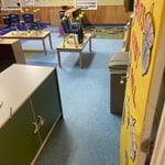 Vinyl floor installation glue down