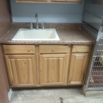 Replaced Cabinet, Countertop, Removed Black Mold