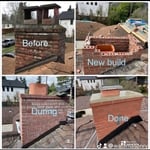 Chimney roof line up rebuild