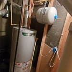After replaced 50 gallons gas water heater tank