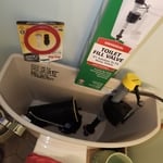 Minor rebuilt toilet tank.