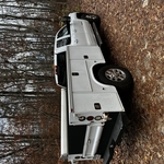 Utility truck before rack