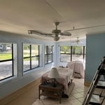 Sunroom ceiling and walls