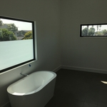 White frost film is very popular for bathrooms