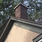 Tuck pointing chimney