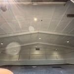 Spray Foam applied to walls and ceiling with a coating of intumescent paint