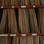 organized files, records, cd's etc.