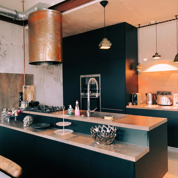 Modern with an industrial theme