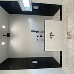 Beautiful black and white large shower