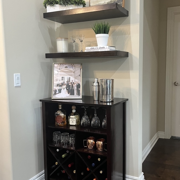 Decorated Cabinet & Shelves
