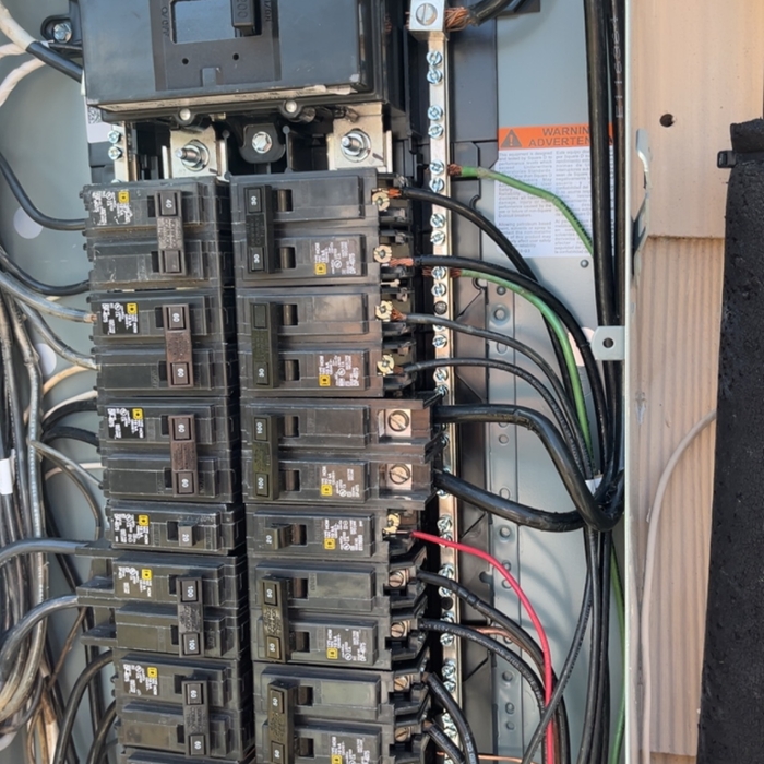 Wired in new panel