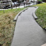 Concrete walk and steps