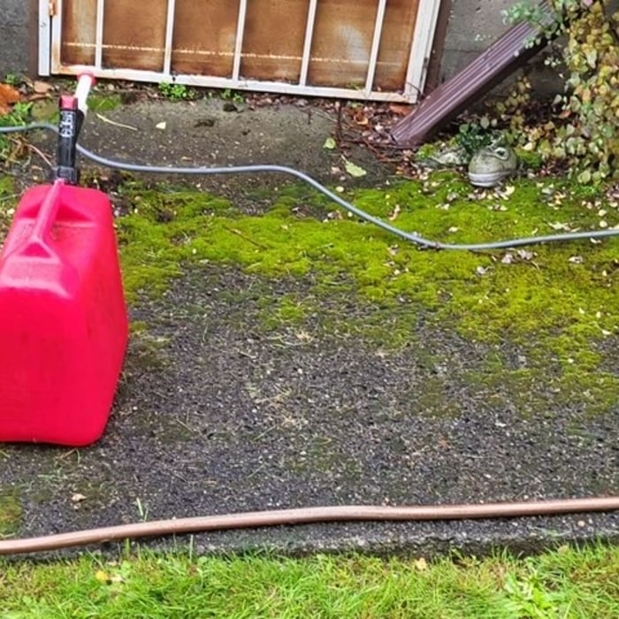 pressure washed walkway