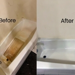 Tub, before & after