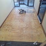 Carpet tile stripped