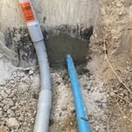 water line landed and concreted