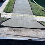 Small concrete driveway
