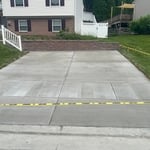 Beautiful driveway and retaining wall