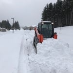 Pushing through a deep sidewalk