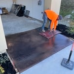 Burgundy stamp concrete