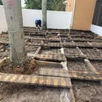 Laying the foundation down
