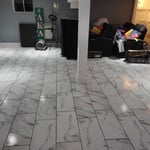Basement tile install