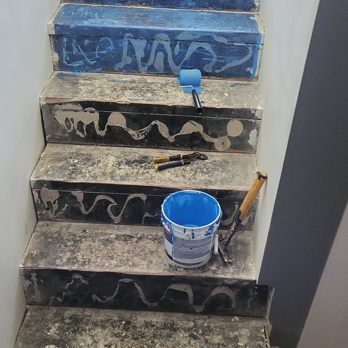 Basement tile install