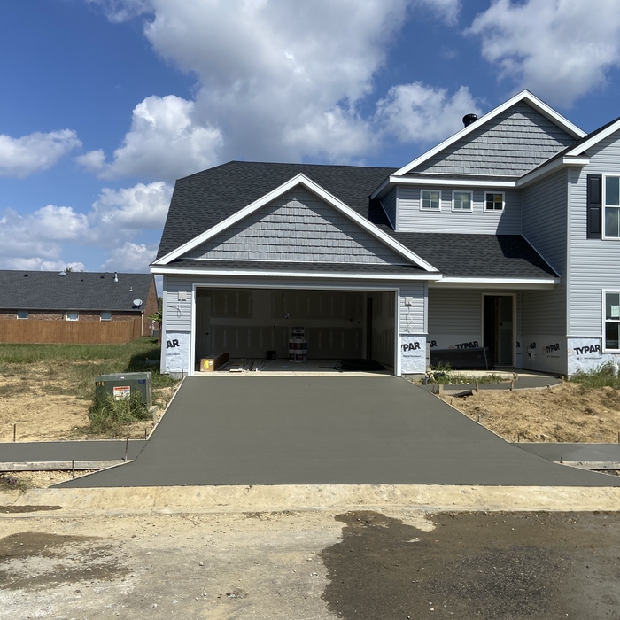 New Construction Home Driveway and Sidewalks