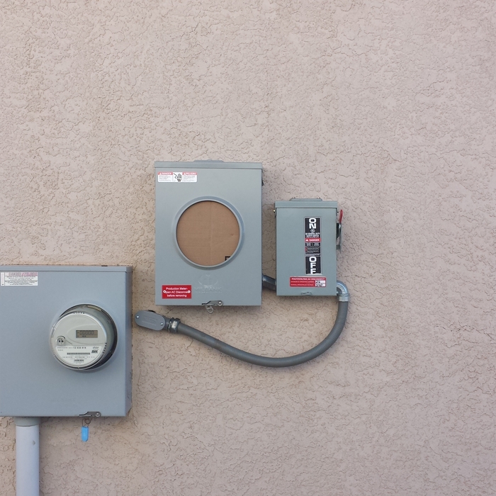Solar System Meter and Disconnect.