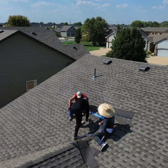 HD Roofing Crew Working